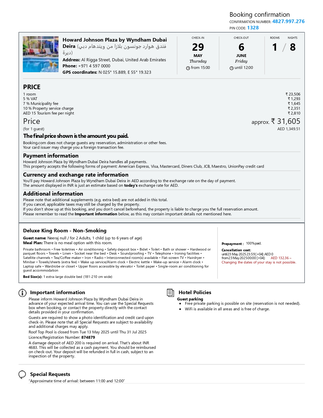 Sample Hotel Booking